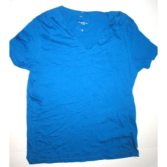 New Mens NWT Designer Galeries Lafayette Tee Shirt XL Blue V Avant Premiere - Picture 1 of 3
